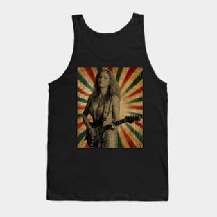 Ana Popović Guitarist blues - Photo Vintage Retro Look Fan Design Tank Top